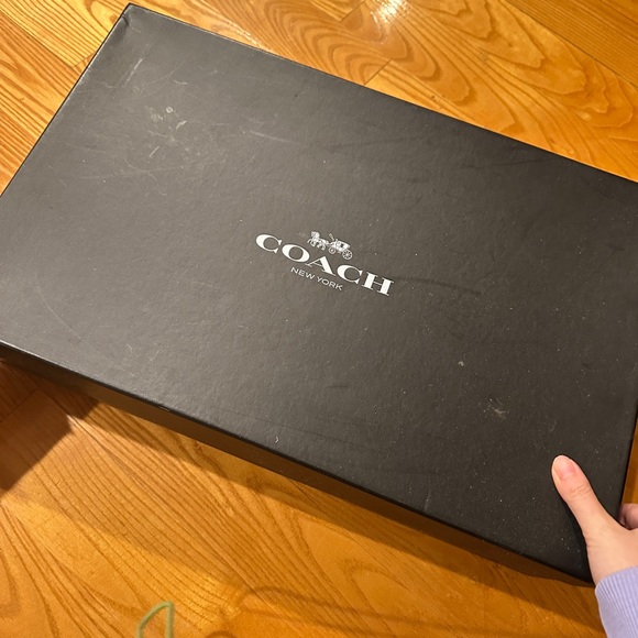 (never worn in box) Coach Easton Semi Matte Calf Dark Saddle boot - US7 - Picture 3 of 4